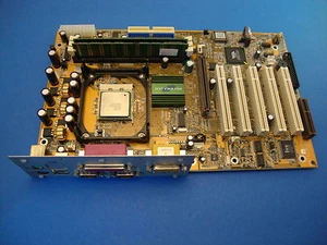 Shuttle Motherboard AV41 V2.0 Socket 478 + P4 2.0GHz CPU + 256MB Ram I/O Shield - Picture 1 of 3