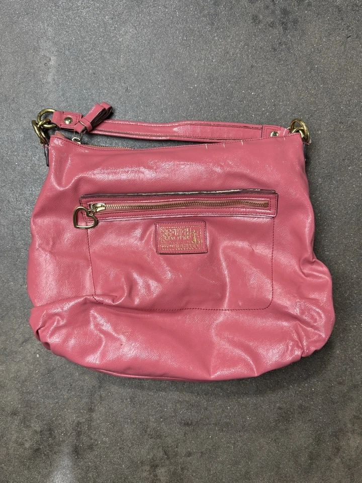 COACH Shoulder Bag Purse Poppy Leather Pink - Image 1 of 4