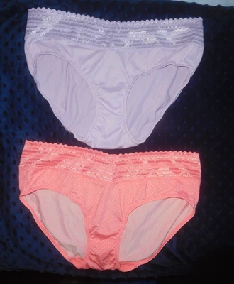 Warner's Blissful Benefits Púrpura/Rosa Sin Muffin Top Lote 2 Bragas Hipster L Foto 1 de 4