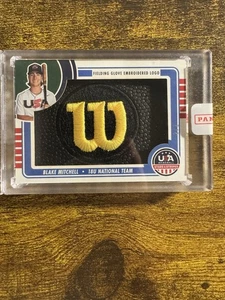 2024 PANINI STARS & STRIPES Blake Mitchell#2/2 FIELDINGGLOVE LOGO WILSON Royals - Picture 1 of 12