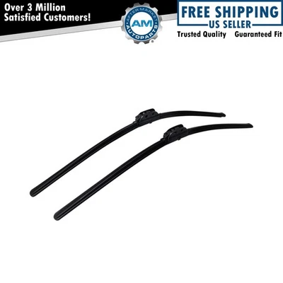 Windshield Wiper Blades 24 & 24 Inch Silicone Coated & Water Repellent Wipers - Image 1 of 4