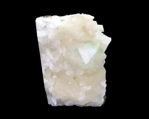 Natürlicher grüner Apophyllit mit Stilbit Mineralien Exemplar Indien #M 494 - Bild 1 von 5