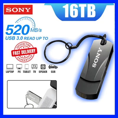 USB 3.0 Metal Flash Drive 8TB 4TB 2TB 1TB High Speed Waterproof Portable U Disk - Image 1 of 4