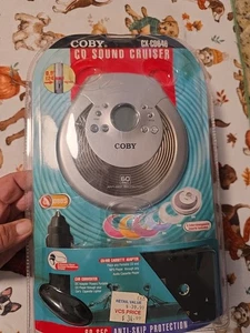 COBY CD Sound Cruiser CX-CD646 Slim Design w CD/MP3 Car Cassette Adapter New H7 - Picture 1 of 3