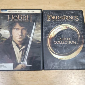 The Hobbit & Lord of the Rings Trilogy - 4 DVD Set Theatrical Version - Picture 1 of 5