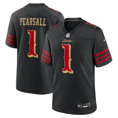 Jersey cosido negro Ricky #1 Pearsall 2025 Rivalries para hombre (S-3XL) Foto 1 de 3