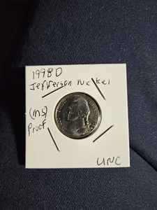 1998 D Jefferson Nickel Uncirculated Proof # 162 (MS) - Picture 1 of 4