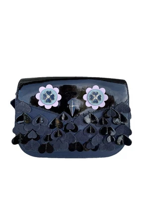 Nuevo Bolso de Mano Kate Spade Owl Zibbi Gorra Azul Negro Bandolera Cartera Novedad Hoo Foto 1 de 4