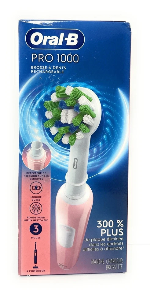Oral-B Pro 1000 Green CrossAction Rechargeable Electric Toothbrush