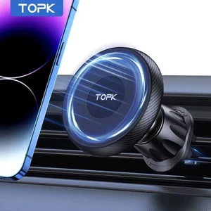 TOPK MagSafe Support Téléphone Magnétique Support Voiture Ventilation pour iPhone 16 15 14 13 12 - Photo 1 sur 9