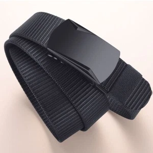 Casual Men Business Belt Durable Metal Automatic Buckle Waistband - Picture 1 of 18
