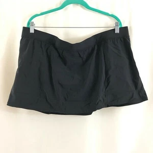 Aqua Green Womens Swim Skort Skirt Pull On Stretch Basic Black Size 24W/26W - Picture 1 of 5