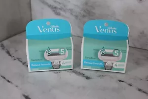 Gillette Venus Sensitive Deluxe Smooth 5 Blade Cartridges 2 Boxes of 4 Refills - Picture 1 of 2