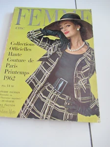 Femme Chic Magazine 1962 Haute Couture Paris COLLECTIONS OVERSIZED 300p MINT WOW - Picture 1 of 11