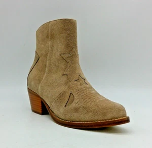 Joie Perpetua Tan Suede Western Style Ankle Boots Women's Size 6 US /36EU - Picture 1 of 10