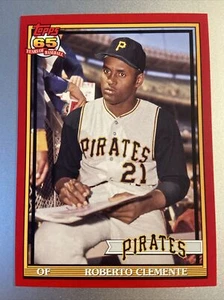 2016 Topps Archives 1991 Design Red Border Roberto Clemente #d 40/50 #228 HOF - Picture 1 of 2