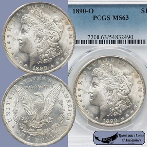 1890 O Morgan Silver Dollar, PCGS MS63, Bright White, Ryan's Rare Coins, C8068 - Picture 1 of 5