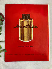 publicité 1957 Marcel Rochas advertising vintage perfume pub parfum moustache