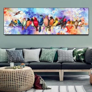 Leinwandbild Vögel Papagei Leinwand Poster und Drucke bunt Wandbild Bild - Bild 1 von 2