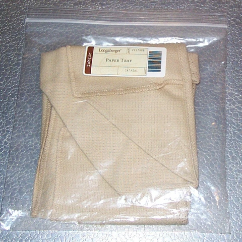 Longaberger Oatmeal PAPER TRAY Basket Liner ~Made in USA~ New FREE SHIPPING! Cover