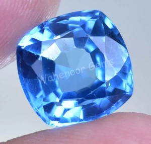 Impresionante cojín de circón azul natural de 6,80 quilates con piedras preciosas camboyanas certificadas - Imagen 1 de 7
