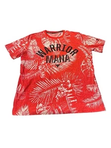 Camicia Under Armour Uomo Taglia XL Rosso Progetto Floreale Rock Warrior Mana Hawaiana - Foto 1 di 3