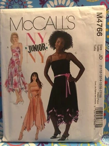 McCalls Pattern M4766 JUNIOR GIRLS DRESS Sz 11/12 - 17/18 Asymmetrical Party - Picture 1 of 2