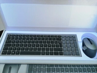 Dell km7120w Clavier Souris Set Bluetooth FR AZERTY Keyboard Mouse Multi-Device - Photo 1/3