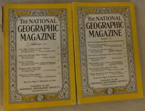 THE NATIONAL GEOGRAPHIC 1955 MAGAZINES FEBRUARY & MARCH NO MAP SUPPLEMENTS - Imagen 1 de 17