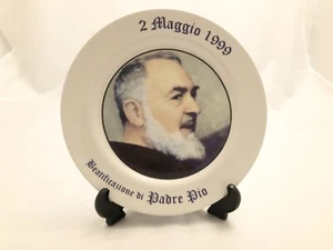 Piatto In Porcellana Padre Pio Emissione Beatificazione 1999. Porcelain Plate . - Imagen 1 de 10