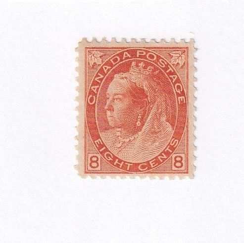 CANADA # 82 VF-MVLH Q/VICTORIA 8cts NUMERAL CAT VALUE $600 (FUNNYHA) - Image 1 of 1
