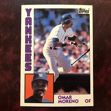 1984 Topps TIFFANY Set OMAR MORENO #16 NEW YORK YANKEES ** MINT ** HIGH GRADE **