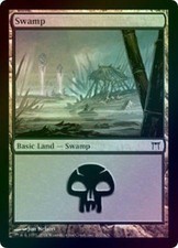 Swamp 297 - Foil Near Mint MTG Champions of Kamigawa Magic 2B3