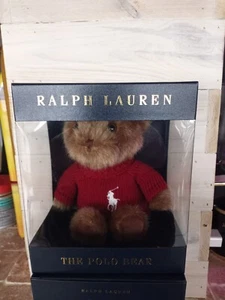 Ralph Lauren THE POLO BEAR Plüsch Teddy 2020 Limited Ed ROT Pullover Neu im Karton - Bild 1 von 2