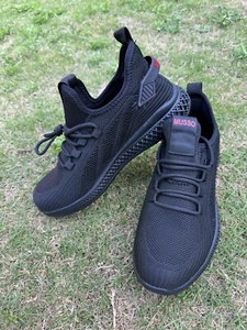 Lace-up Steel Toe Safety Work Shoes BLACK Non-slippery Anti-puncture - Picture 1 of 6