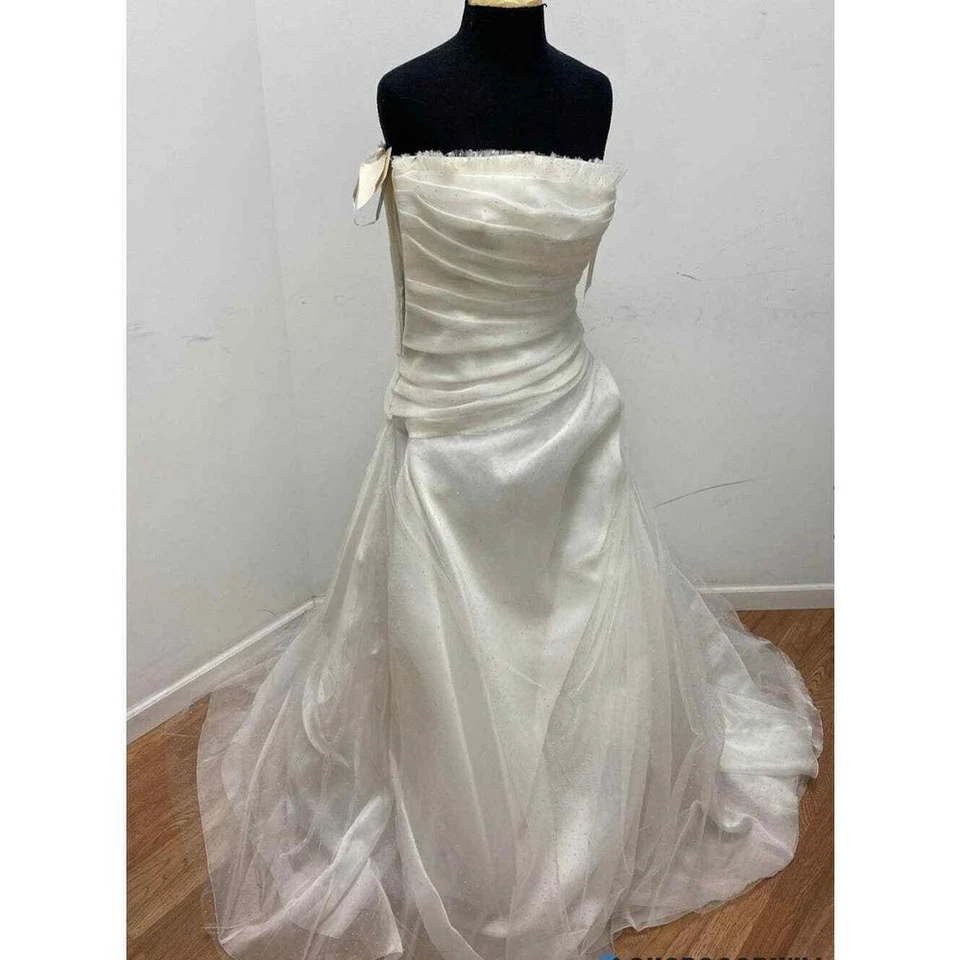 Pronovias Barcelona Estocolmo Mel Tulle Marfil Wedding Dress Sz 10 - Image 1 of 4