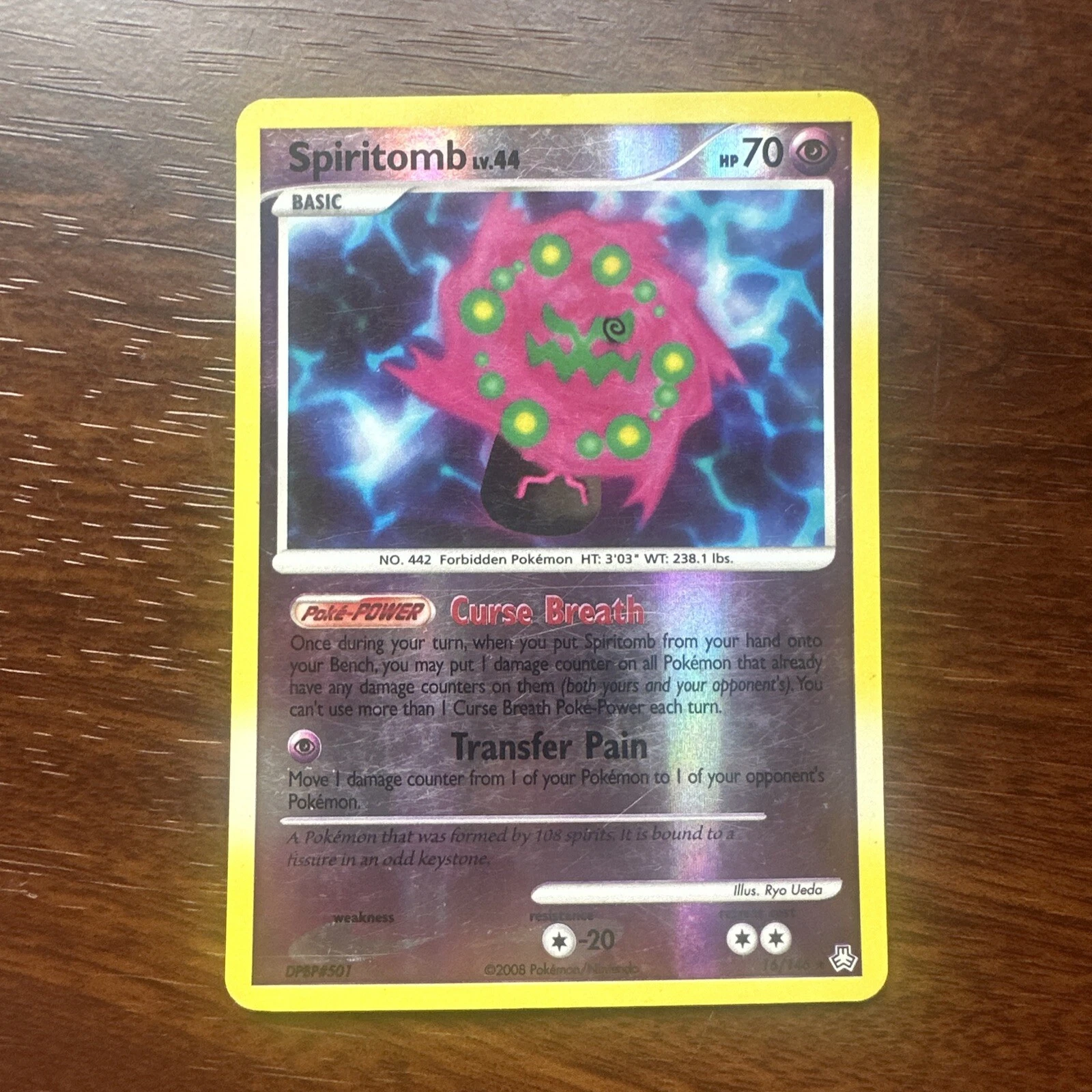 Spiritomb - 16/146 - Holo Rare - Reverse Holo x1 Legends Awakened Lightly Played