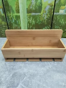 Minor DEFECT Relaxdays Wine Shelf With Glass Holder: 17 x 37 x 11.5 cm - Picture 1 of 6