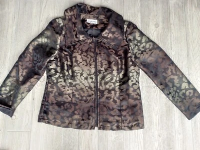 Erin London Womens Blazer Zip Jacket Metallic Colors  Lined Size M Medium - Image 1 of 4