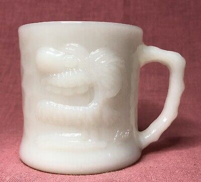 Vintage B.C. Comic GROG Milk Glass Coffee Mug Cup Johnny Hart Caveman • 11.19$