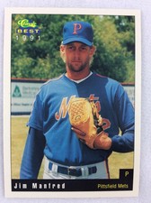 1991 Pittsfield Mets-Classic BEST Baseball Card-Jim Manfred