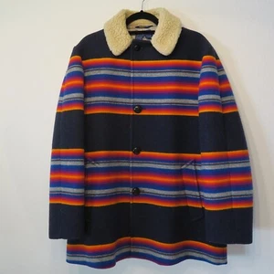 VTG Pendleton Sherpa Wool Coat Jacket High Grade Western Wear Beaver State 44 - Picture 1 of 23
