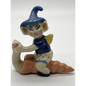 Vintage Betty Harrington Piquant Pixie on Snail Japan 40s Vibrant Colors - Picture 1 of 5