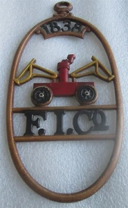 FIRE MARK F.I.Co-Firemen's Insurance of Baltimore placa de bombeador-1838 MARCADOR/SEÑAL - Imagen 1 de 4