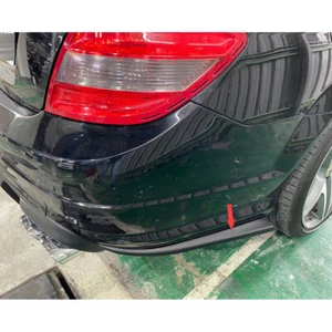 Matte Black For Mercedes Benz W204 Before Facelift 4DR Rear Bumper Side Splitter - Picture 1 of 9