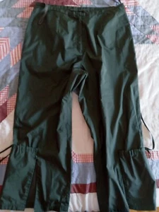 Yansi Fugel Womens Straight Leg High Waist taffeta Pants dark green Size 8 - Picture 1 of 6