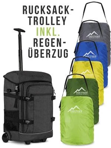 Rucksack mit Trolleyfunktion und Regenüberzug - Handgepäck 37 L 50x37x20 cm - Bild 1 von 41