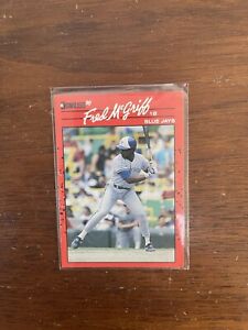 Donruss 1990 Fred McGriff 1B #188 Toronto Blue Jays Baseball Card Near Mint