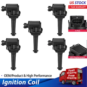 Pack of 5 Ignition Coils UF341 Fit for Volvo C70 S60 S70 S80 V70 XC70 XC90 L5 L6 - Picture 1 of 7