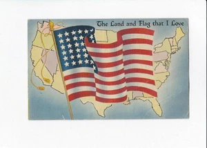 Vintage Verkäufer Postkarte - US-Flagge PC-Serie - Preisinformationen - unbesendet - Bild 1 von 2